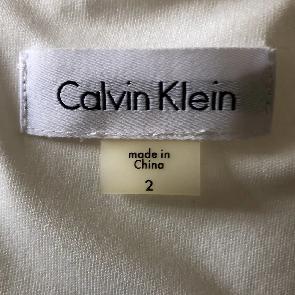 Calvin Klein Brocade White Lace Dress - Picture 10 of 11
